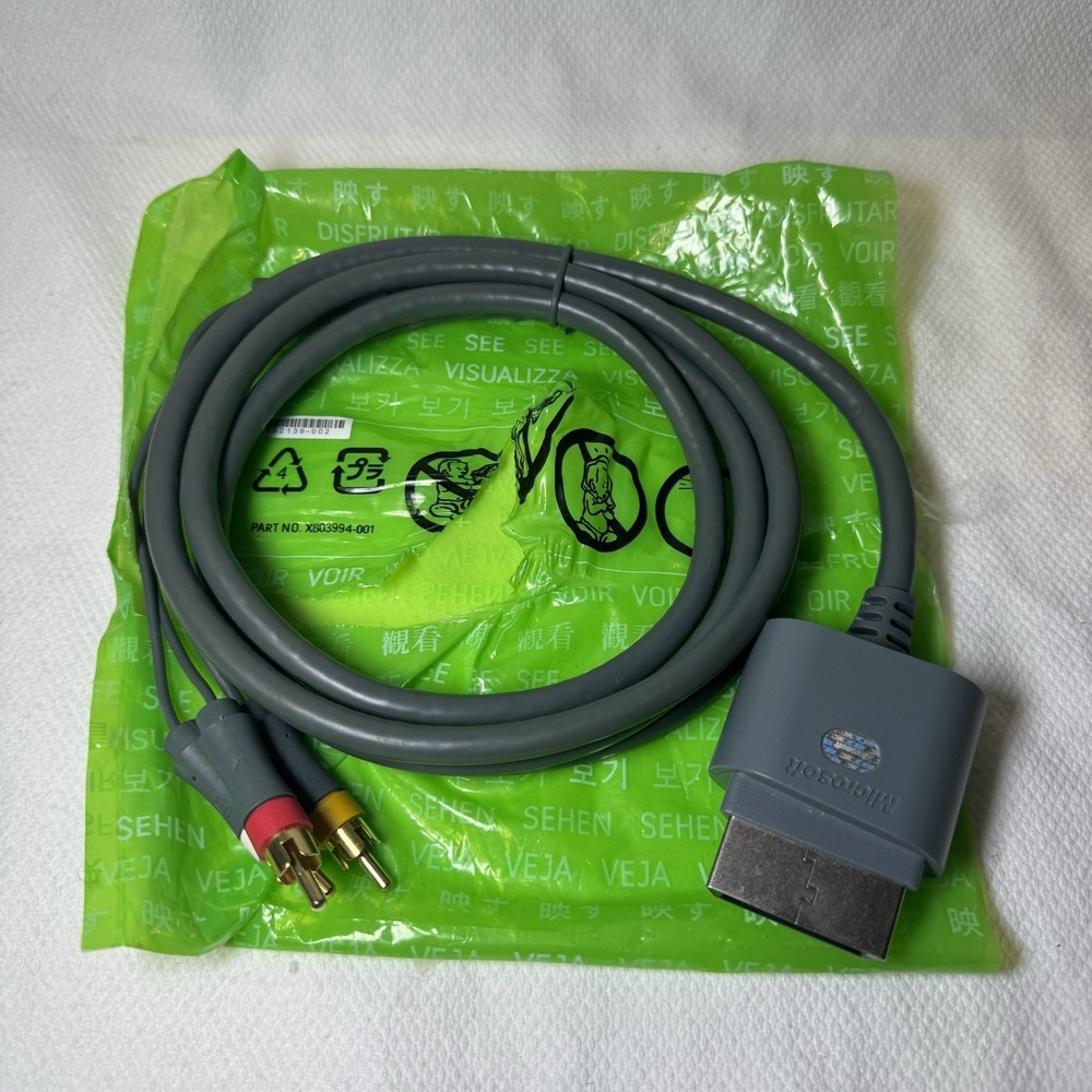 Official Genuine Microsoft Xbox 360 AV Cable‎ NEW -NEVER USED-